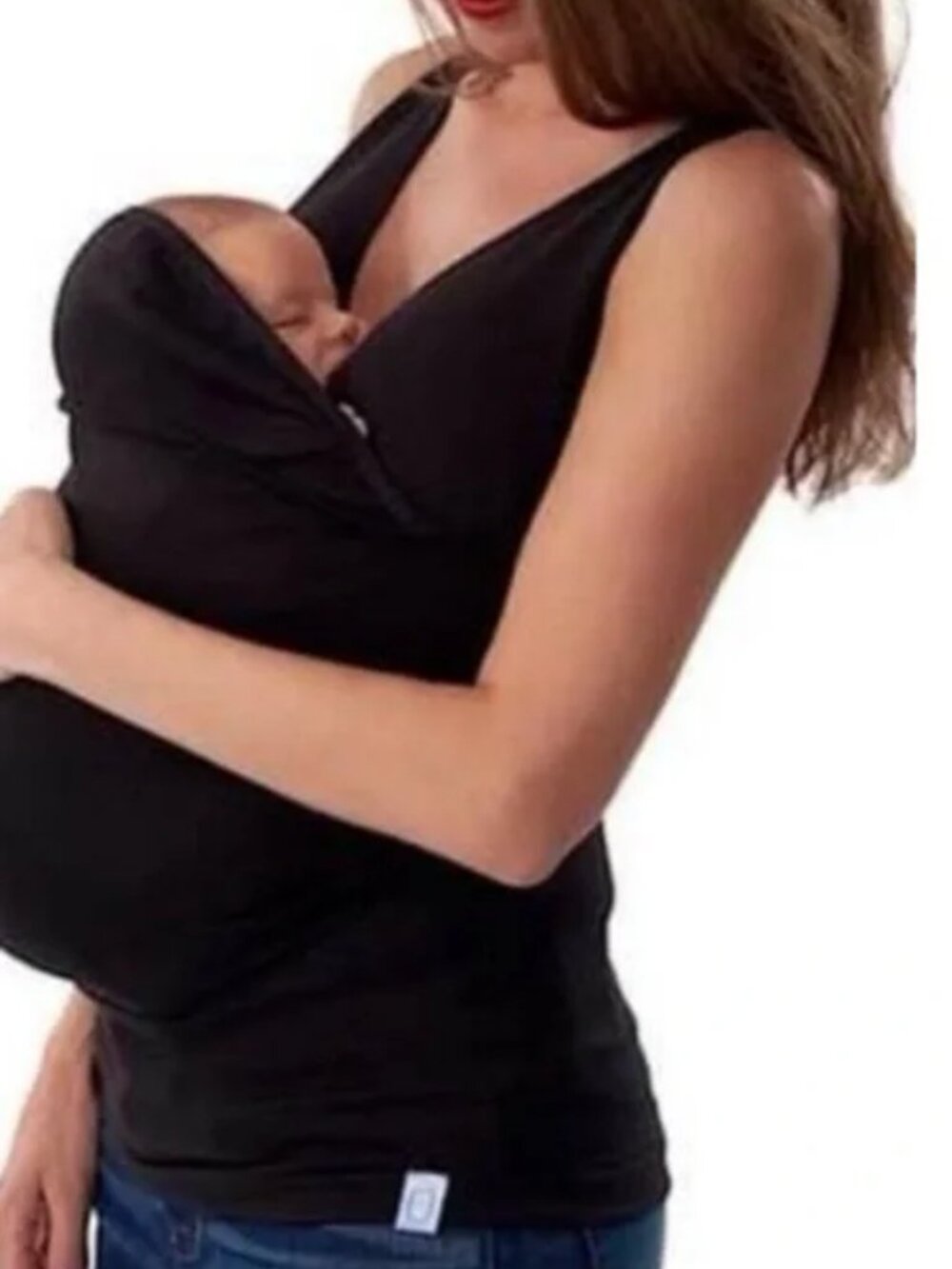 Lalabu Soothe Shirt Black Babywearing Nursing Tank Top Medium